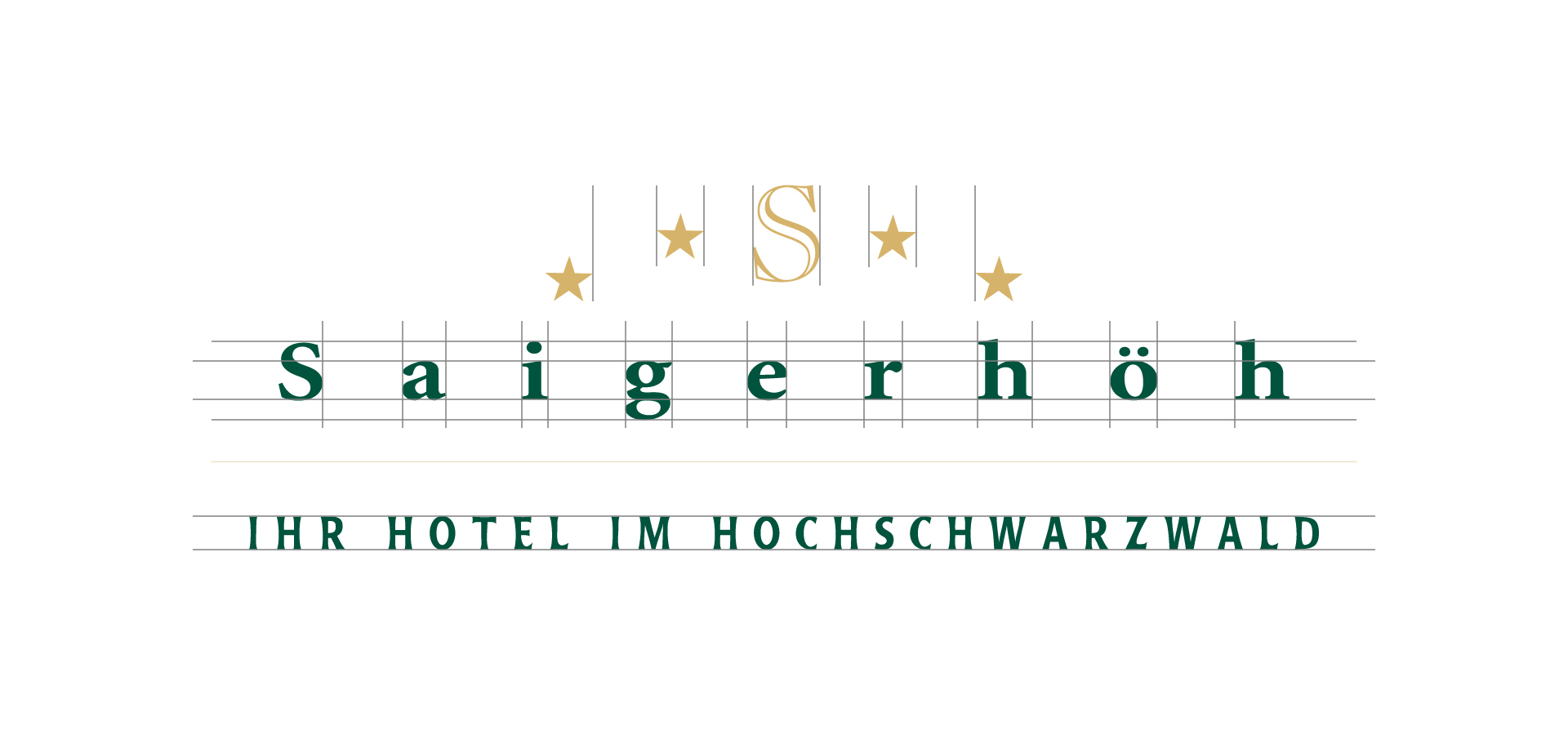 Darstellung des Logos vom Hotel Saigerhöh in Farbe im Raster