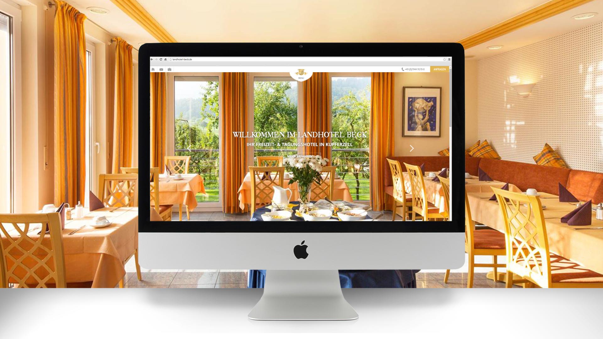 Ansicht der Webseite von Landhotel Beck